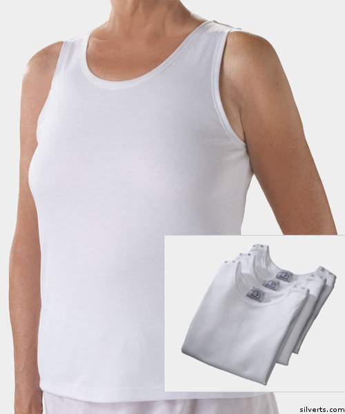 Silverts Open Back Adaptive Undervests For Disabled & Elderly - 3-Pack, Easy-Dressing Undershirts - View #7